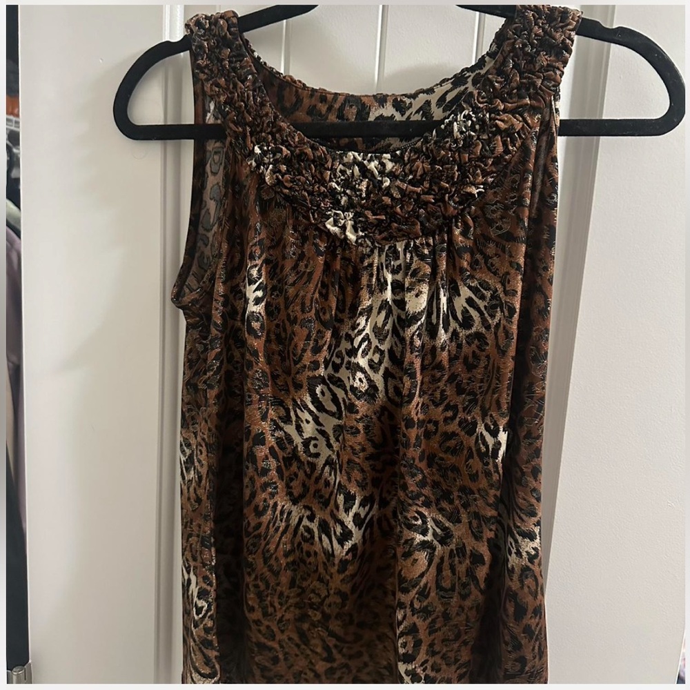 Y2K cheetah print top